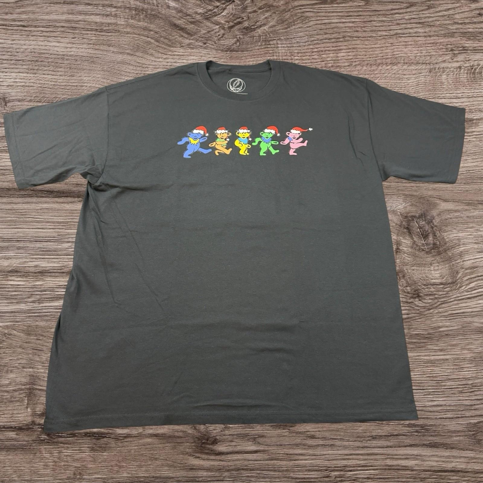 Grateful Dead / Holiday Dancing Bears Graphic Adult 2X-Large Unisex T-Shirt XXXL