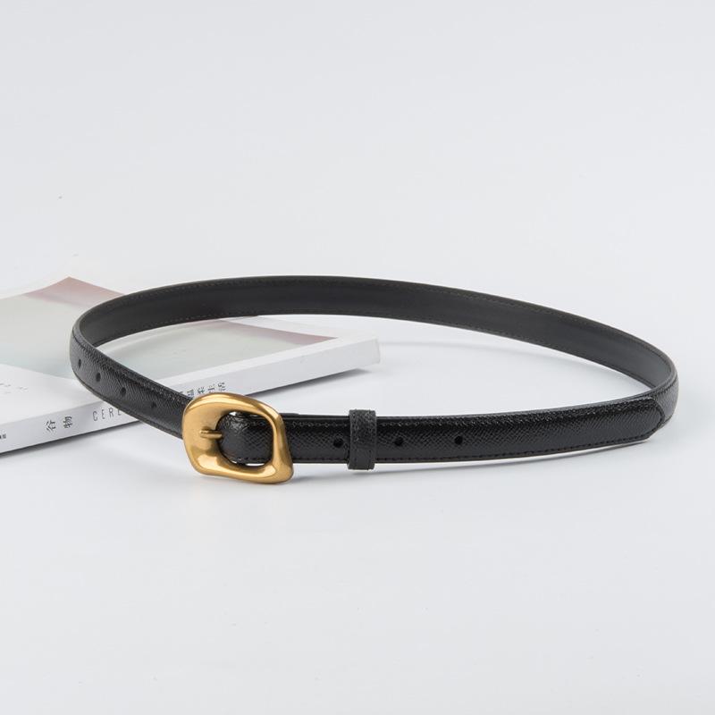 Genuine Leather Women's Thin Belt Cowhide Women's Decorative Jeans Casual Pants Belt