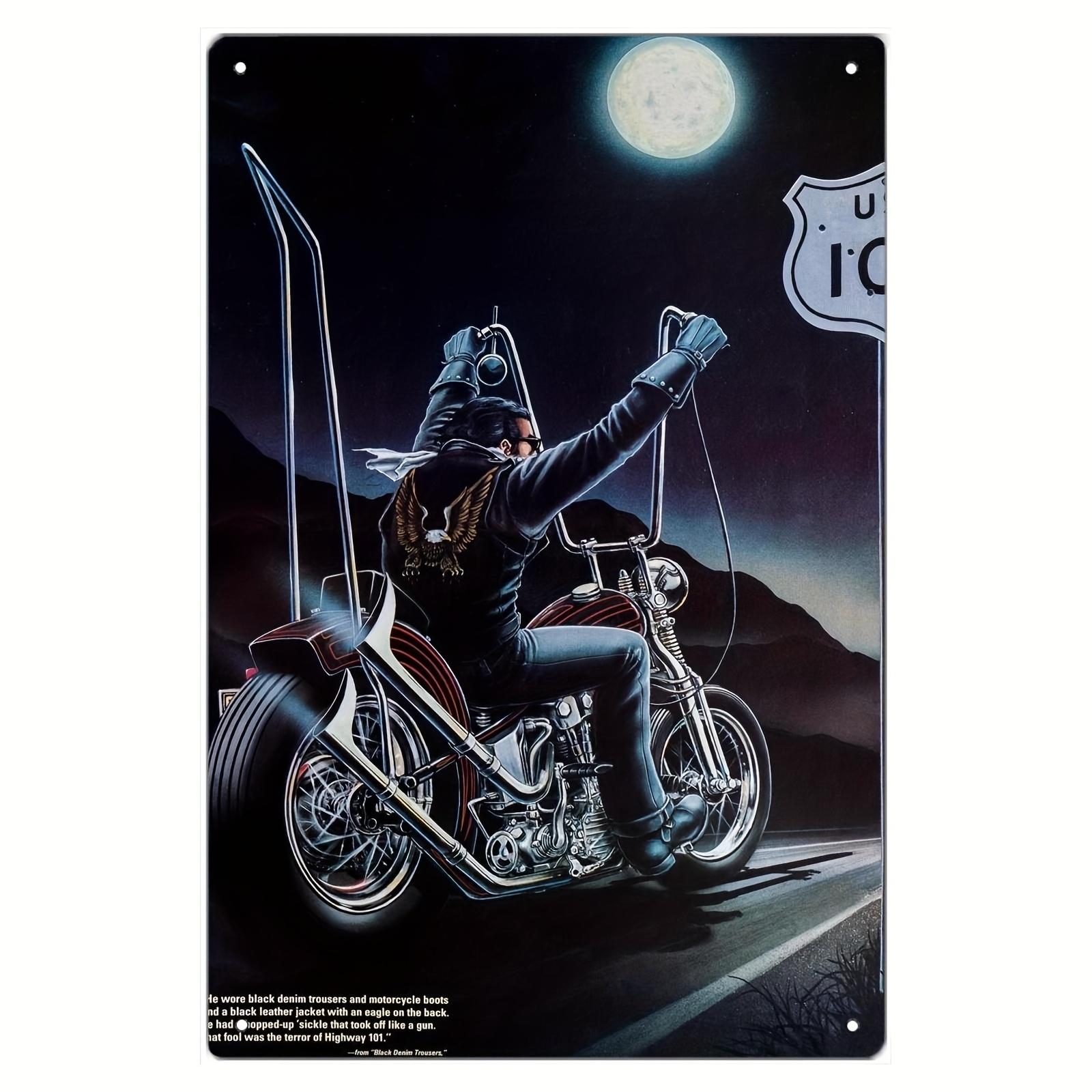 

Davidson Motorcycle Metal Logo Vintage Iron Wall Art Frameless Metal Sign with PreDrilled Holes for Easy Installation 20x30cm（7.8x11.8inch）