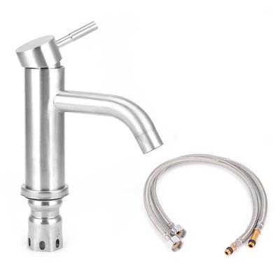 Rubinetto G1/2 in Acciaio Inossidabile Maniglia Rotonda Rubinetto Acqua Calda e Fredda in Rame per Cucina Bagno