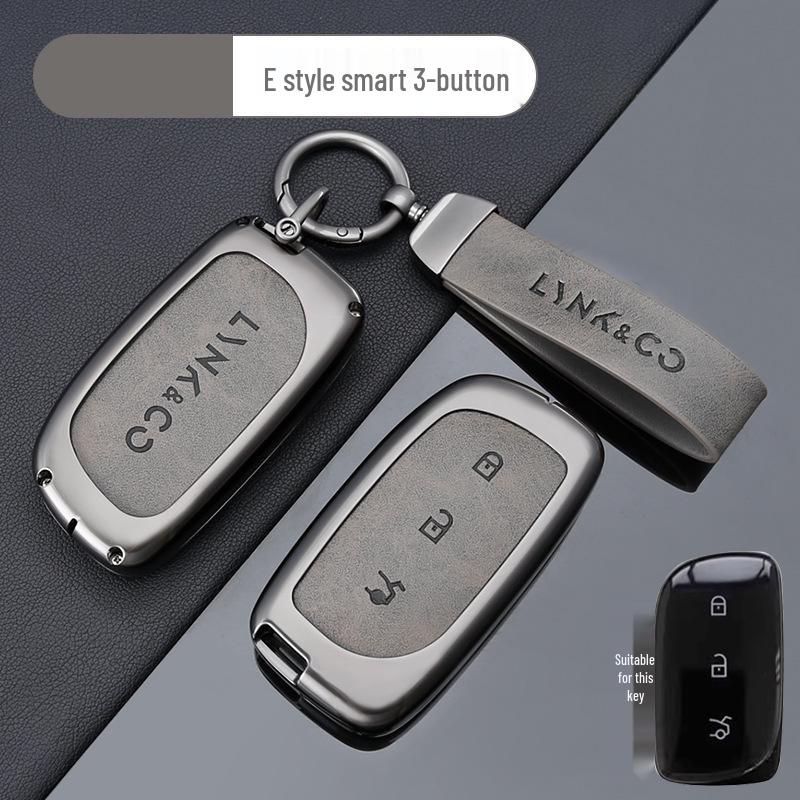 Zinc Alloy Key Case for Lynk & Co Models - Fits Z20, Z10, Co 900 - Premium Metal Smart Card Holder