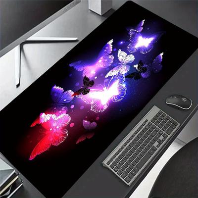 Paarse Vlinder Muismat Bureau Mat Grote Gaming Muismat Gamer Kantoor Mat Muismat Pad Unisex