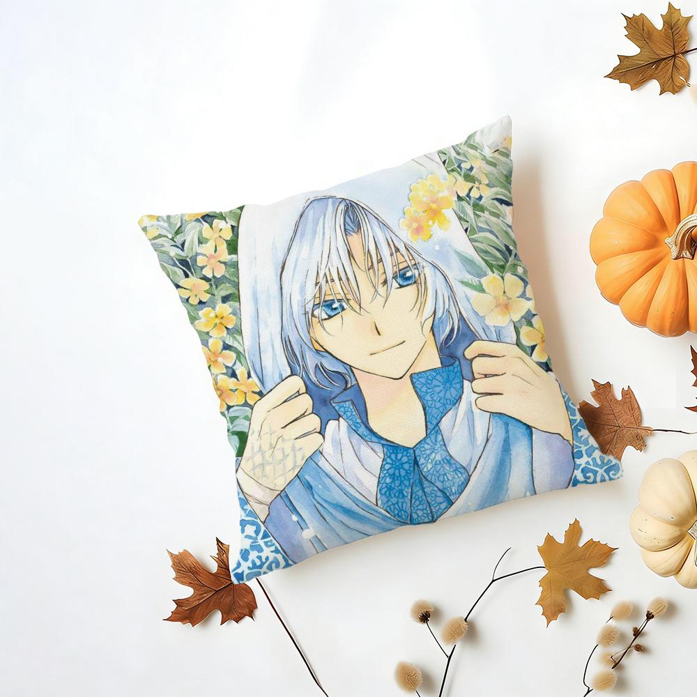 Fashion Beautiful Epic Y-Yona Of The Dawns Cushion Cover Washable Linen Pillowcase Soft For Daily Sofa Bed Home Room Decor