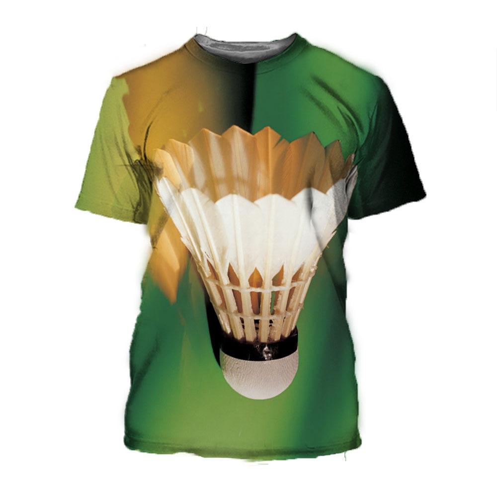Funny Sports Badminton 3D Print T-shirt Summer Streetwear Cool Men Woman Short Sleeve T Shirts Oversized Harajuku Tees Kids Tops