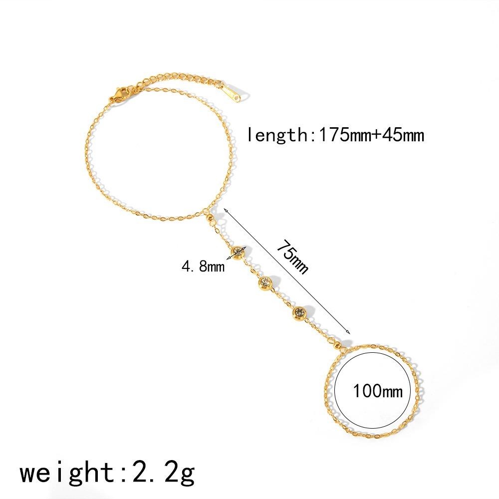 Simple Design Boho Zircon Bracelet Waterproof Metal Finger Bracelet New Finger Bracelet Gifts