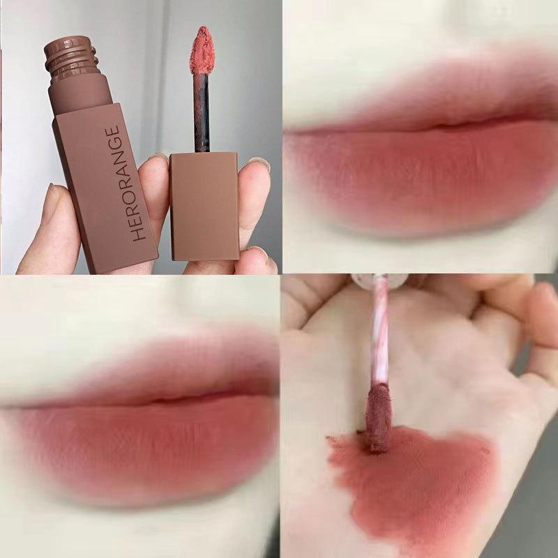 Long-Lasting Lip Gloss Matte Finish Non-Sticky Moisturizing Lip Stain Liquid Lipstick Makeup Cosmetic For Women Girls
