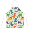 unframed Cartoon Dinosaur Cute Apron For Children Kitchen Cooking Linen Soft Fabric Adults Children Bib Apron