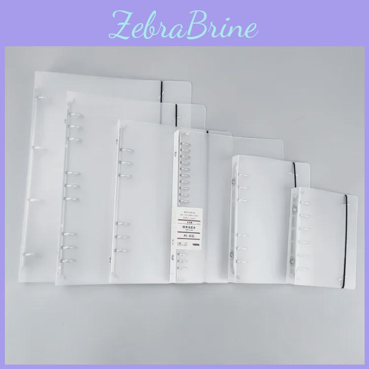 Strap Pp Binder With Frosted Detachable Looseleaf For A4b5a5 Transparent Documents