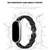 Rubber Strap for Xiaomi Mi Band 8 Stainless Steel Buckle Bracelet for Miband 8 NFC Fashion Lady Style Replacement Silicone Band