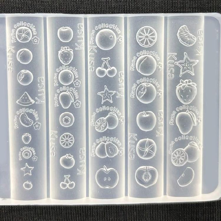 Handmade Fruit Nails Art Silicone Mold Kit For Unique Nails Decoration Crafting Projects Nail Art Template