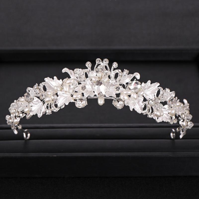 Coroană de Nuntă Bijuterii de Păr Accesorii de Păr de Mireasă Femei Coroană Baroc Strassuri Cristal Tiare Mireasă Regină Coroane de Petrecere Cadou