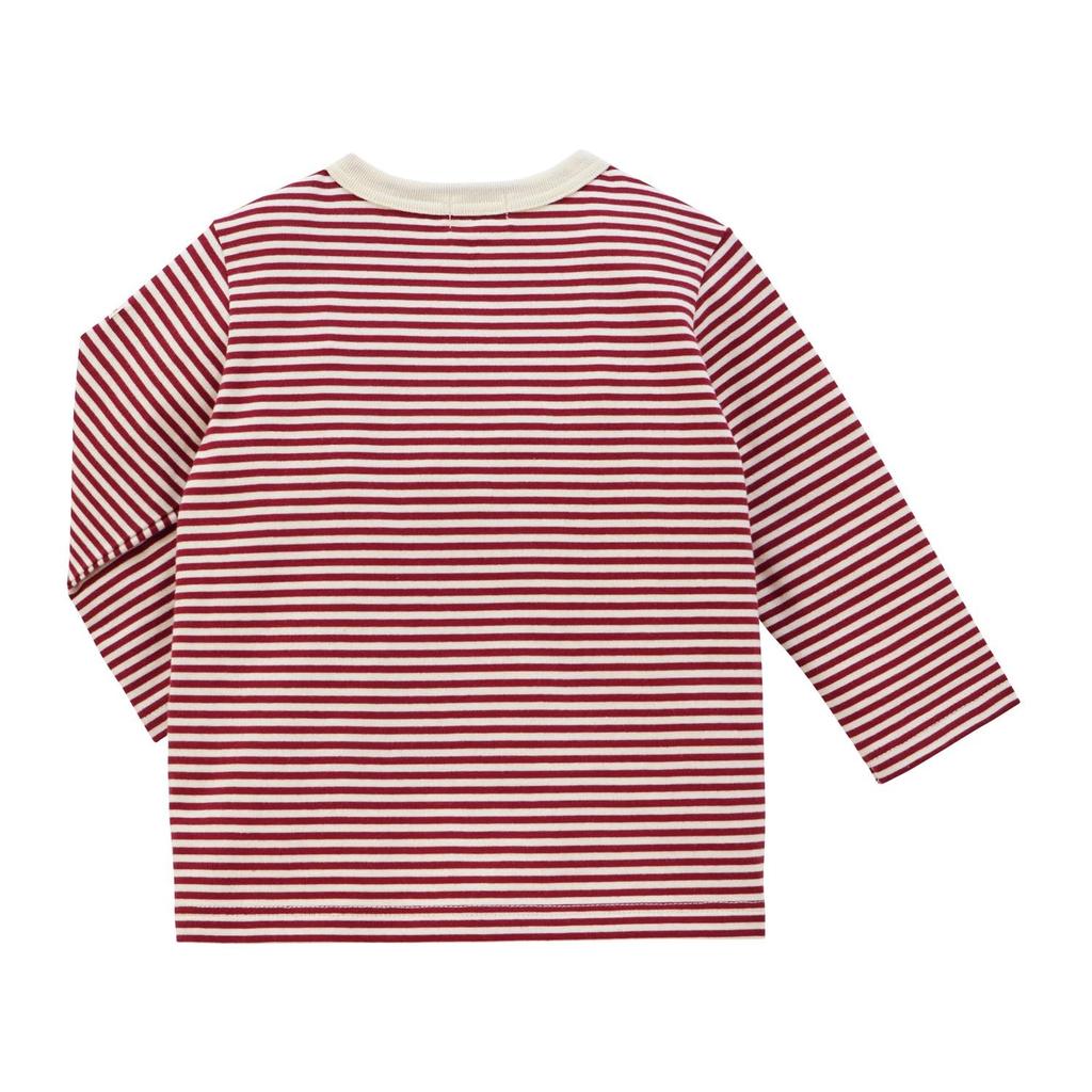 MIKI HOUSE HOT BISCUITS Long Sleeve Boys and Wine T-Shirt, Girls, Baby, Children's Clothing, Red, 110cm, 70-5211-686