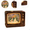Christmas Scene Music Box Gift Xmas Ornament for Bedroom Indoor Dining Table Reindeer