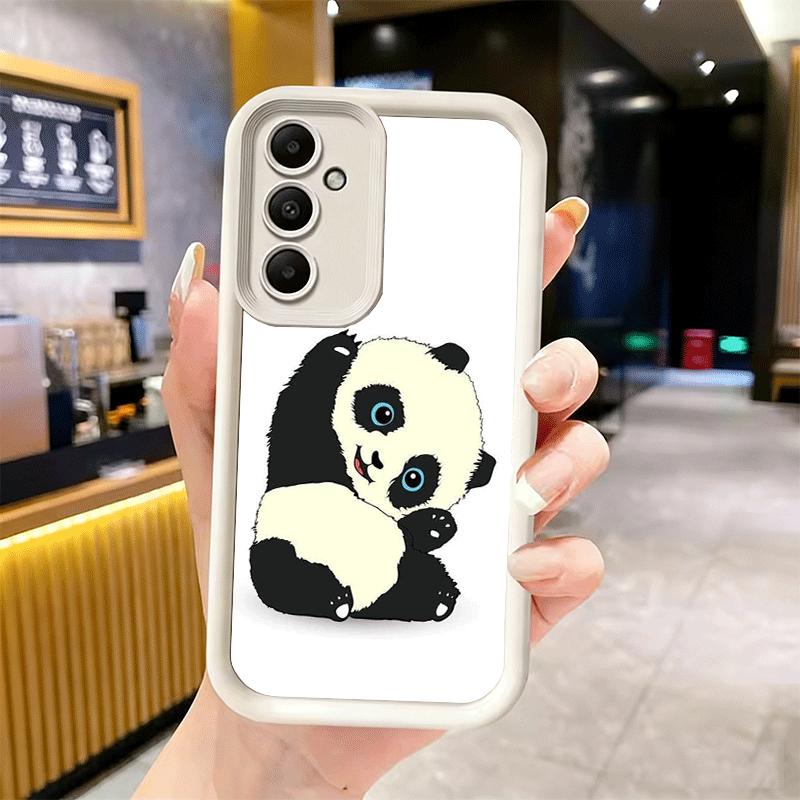Phone Case for Samsung Galaxy A17 A16 A15 A14 A13 Cute Cartoon Panda A56 A36 A26 A55 A35 A25 A54 A34 A24 A53 A33 A23 A07 A06