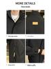 Men's Casual Fashion Stand Collar Cotton-Padded Jacket for Autumn and Winter