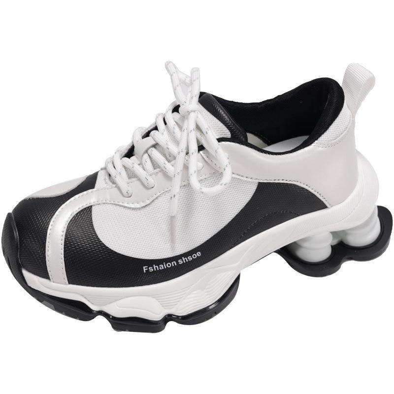 

Thick-soled dad shoes women s 2025 new versatile height-increasing mesh breathable sports shoes lightweight soft-soled ultra-light casual shoes 40 чёрный
