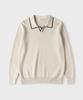 PANICALE Beige Johnny Collar Polo Knit