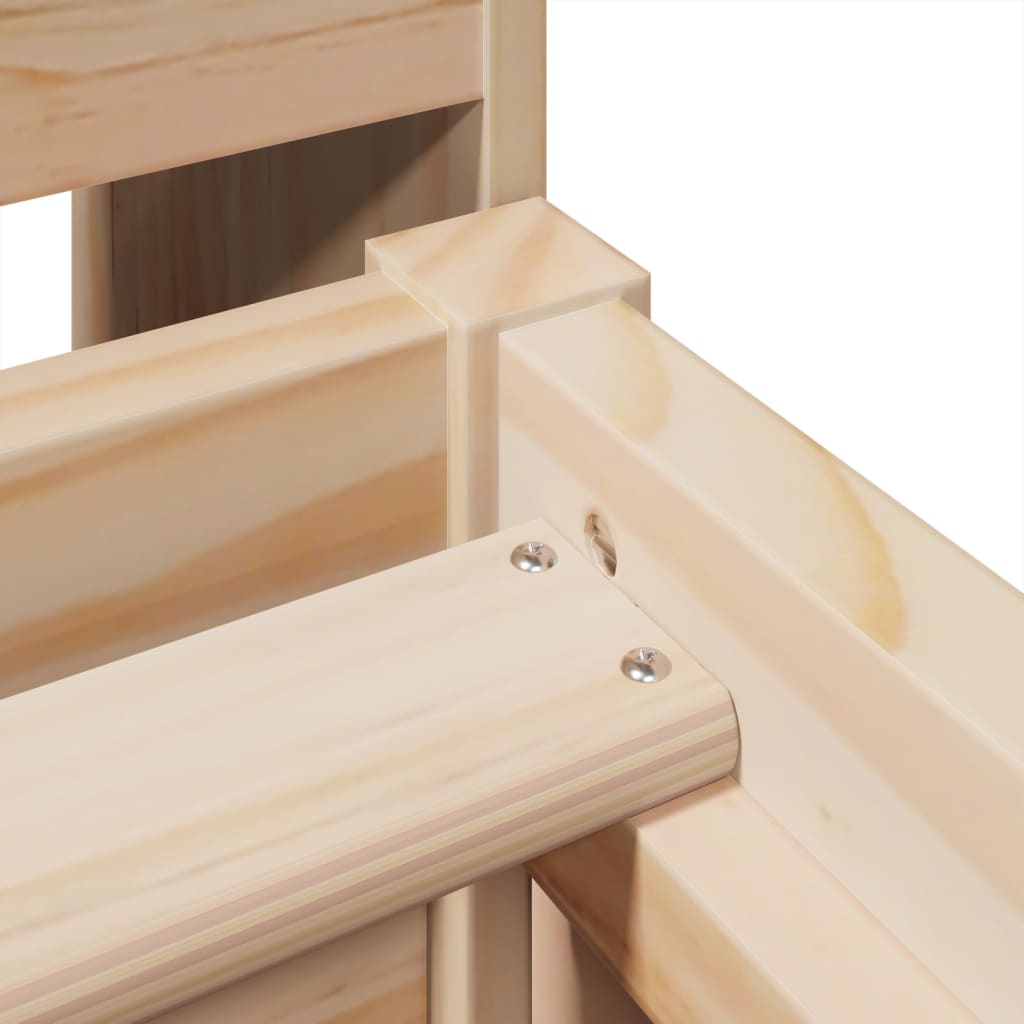 Solid Wood Bed without Mattress 75 x 190 cm Pine Wood