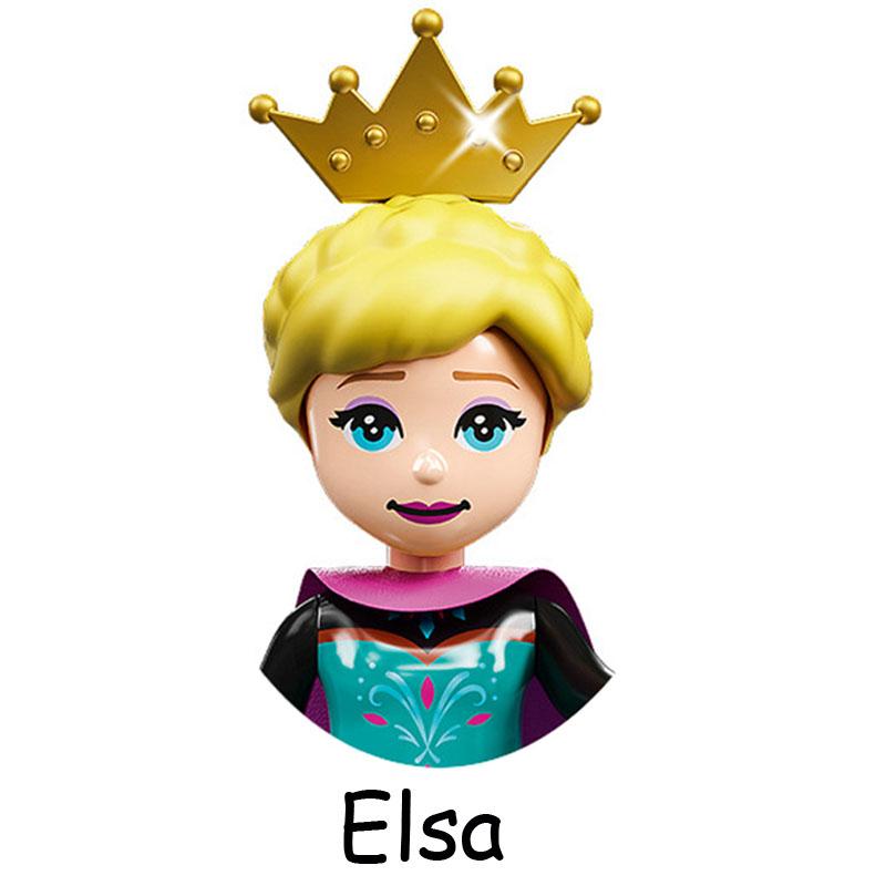 Non-Toxic Fairy Tale Princess Children Belle Beast Cinderalla Anna Olivia Model Figure Blocks Construction Building Bricks Toys For Children