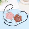 Multifunctional Cat-Shaped Leather Keychain for Pet Hair Memorial, Portable Storage Bag