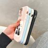 For iPhone 15 14 13 11ProMax 14 15 16 Samsung S25 S24 S23 S22 Redmi 10 13 14C Cartoon Black Cat Silver Edge Soft Liquid Silicone Protective Casing