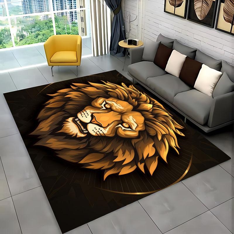 3D Dream Lion Animals Cartoon Carpet Rug for Home Living Room Bedroom Sofa DoormatDecor,Kid Play Area Rug Non-slip Floor MatGift