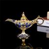 Wunschlampe Ornament Langlebiger Aladdins Lampe Heimdeko Handwerk Heimlampendekoration Verblasst nicht Heimgeschenk Klein