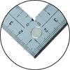 Shinwa Sokutei Curved Thick Wide Front and Back Sides 8 Step Cm Magnet Silver 15cm 10435 Measure, Width, Same, Scale, Display, Included,