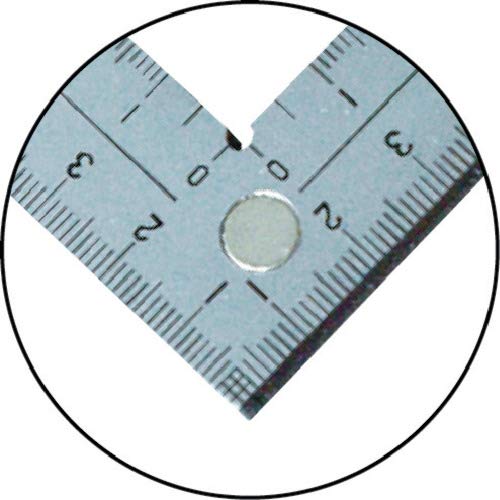 Shinwa Sokutei Curved Thick Wide Front and Back Sides 8 Step Cm Magnet Silver 15cm 10435 Measure, Width, Same, Scale, Display, Included,