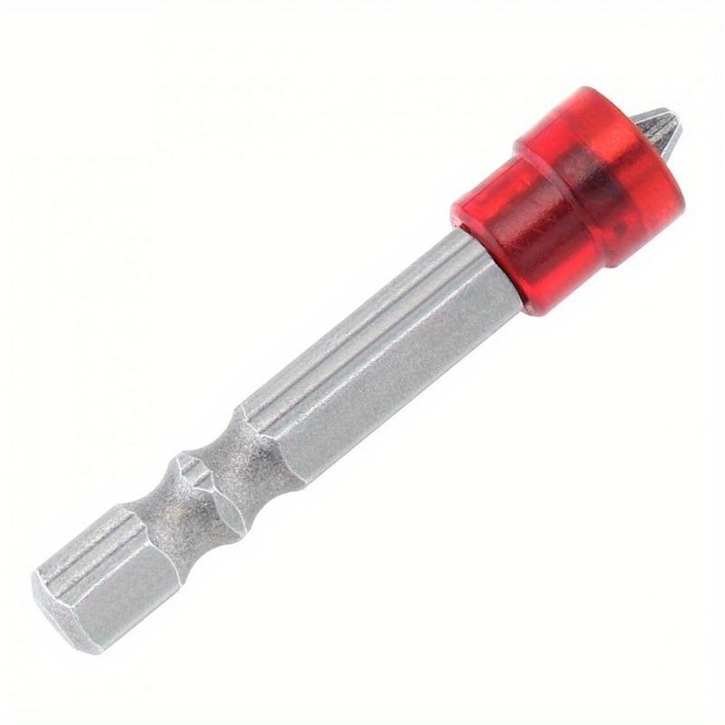 2pcs S2 Tool Steel Single Cross Screwdriver Bits with Magnetic Circles and Hex Shank for Power Drill
