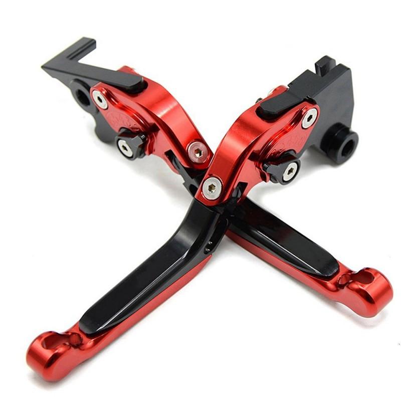 CNC Aluminum Brake Clutch Levers Yamaha YZF-R1 2004-2008 Adjustable Shorty Lever Set Anti-Slip Grip