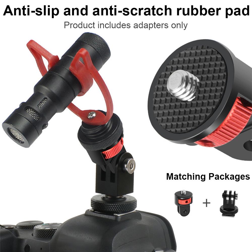 Aluminum Alloy 1/4 Inch Mini Tripod Screw Adapter for GoPro Hero 12 11 10 Sjcam M10 Xiaomi Yi 4K Eken Insta360 Camera Accessory