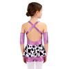 Mädchen Cowgirl Party Kostüm Metallisch Glänzendes Kleid Fransen Design auf der Brust Kreuzförmige Schulterträger Rückenfreies Oberteil mit Shorts