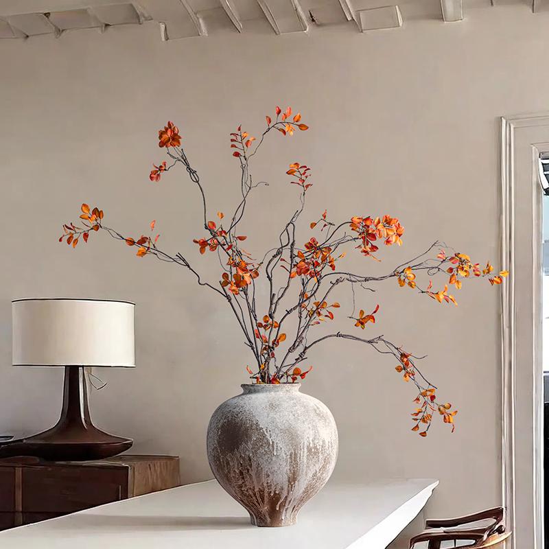 Vaso in Ceramica Stile Wabi-Sabi per Fiori Secchi in Soggiorno