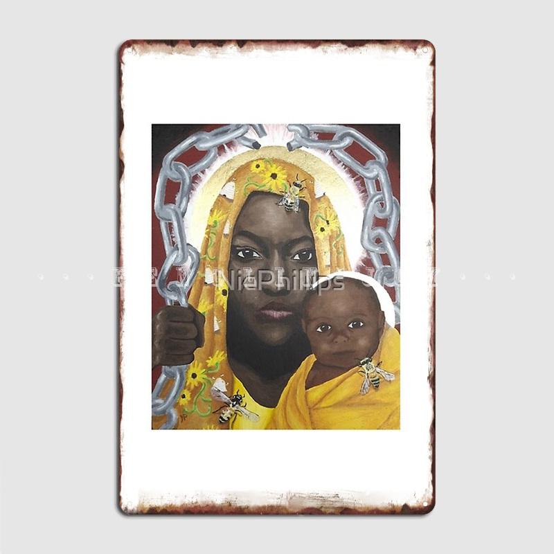 

Металлическая вывеска «Богоматерь, разрывающая цепи», клубное украшение для кинотеатра, жестяная вывеска, постер