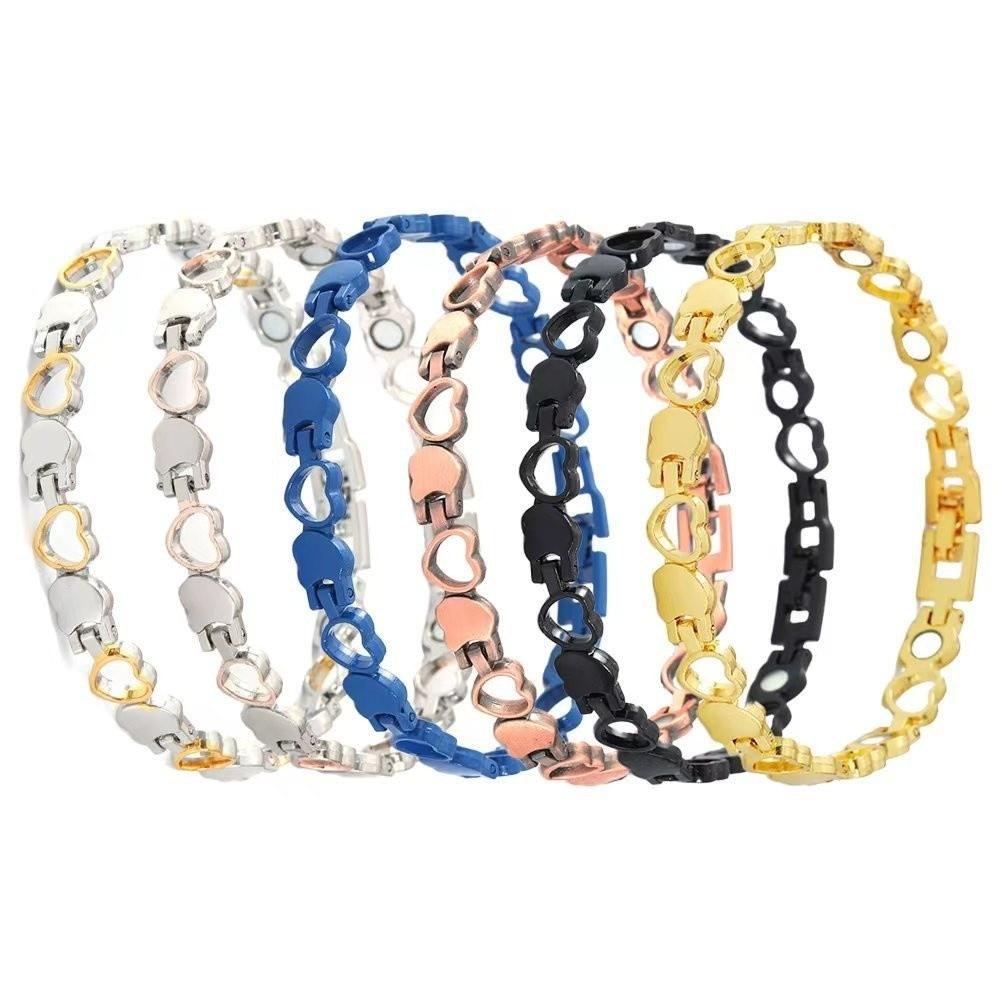 Heart Shape Health Magnetic Bracelet Anti Radiation Women Girls Bangle  Fashion Jewelry
