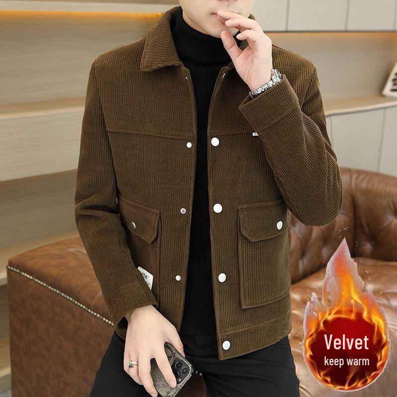Men's Korean Style Lapel Casual Jacket - 2025 Autumn/Winter Trend