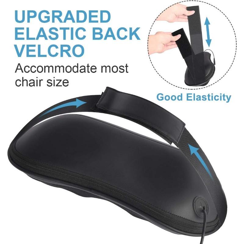 Shiatsu Massager, Massage Pillow with Heat Function, Neck Massager with 3 Speeds, Neck Massage with 4D Rotating Massage Heads, Deep Kneading Massage