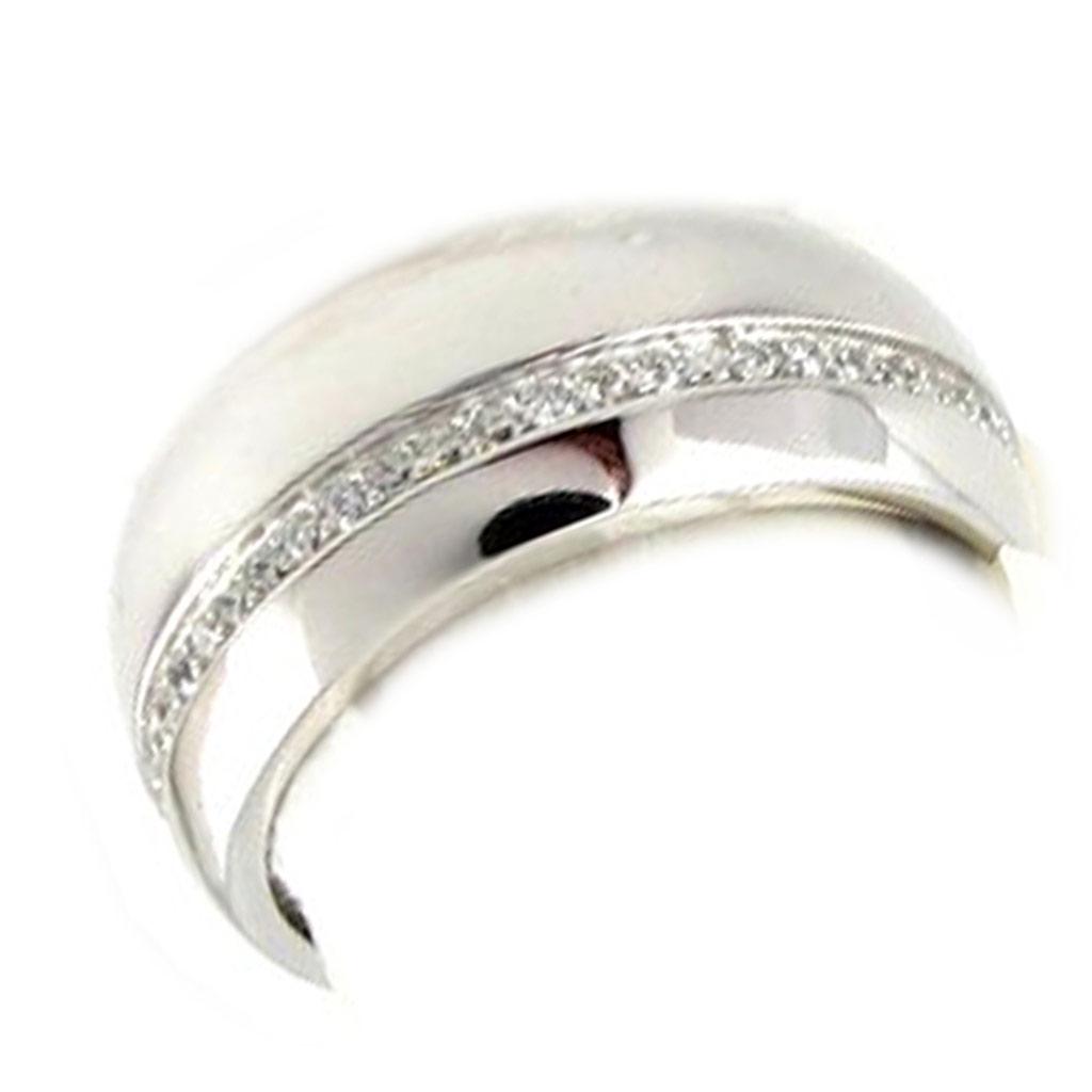 White 'Sissi' Silver Ring