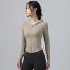 Thin Summer Yoga Jacket: Light Hooded Zip-Up, Quick-Dry, Long Sleeve, Sun Protection for Running