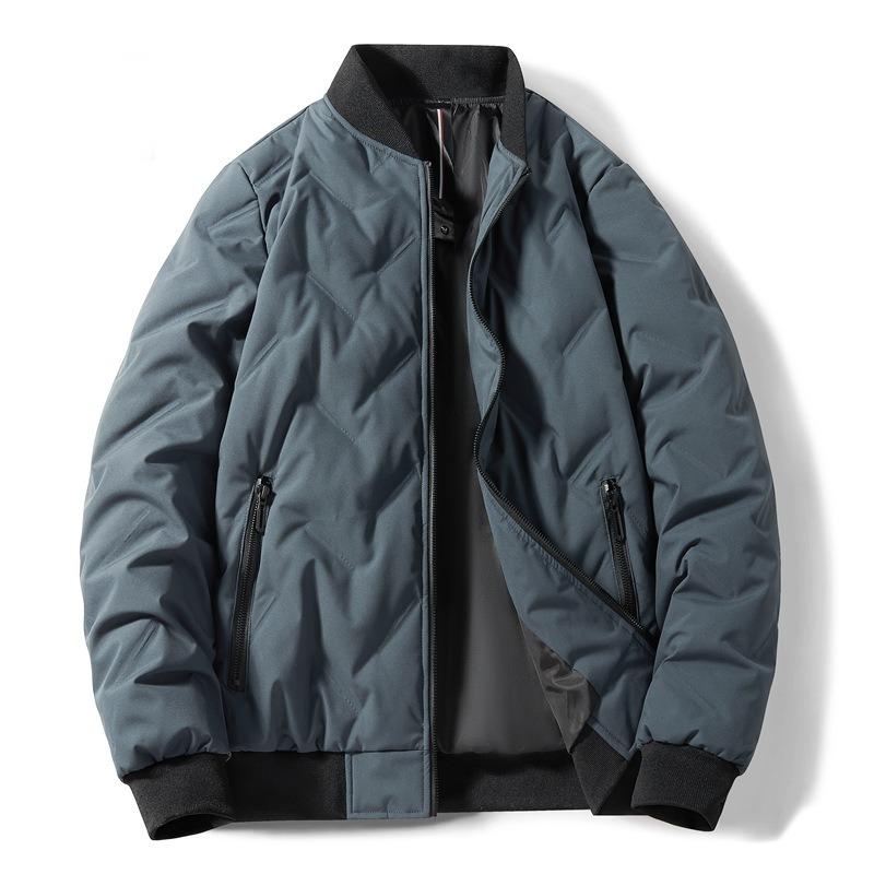 Baseball Collar Down Jacket Men s Winter Thickened Warm and Cold% White Duck Down Cold Jacket Men s Handsome M