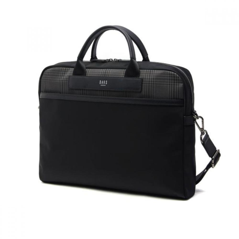 Daks Black Leather Check Document Bag Dbba3e331