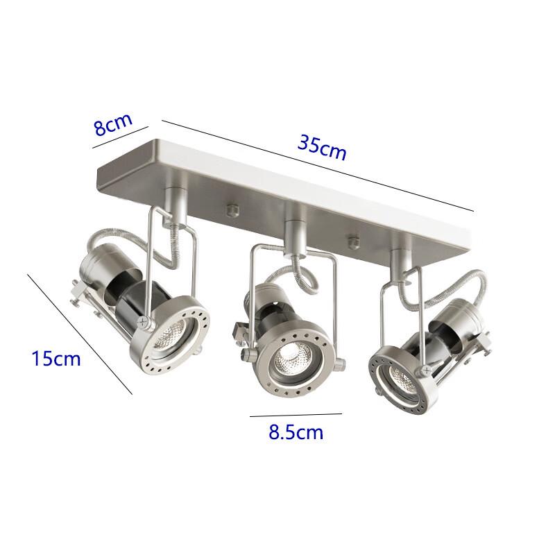 Xuan Yong Full Spectrum LED Track Spotlight - Surface Mount, 3-Head, Tri-Color Dimmable