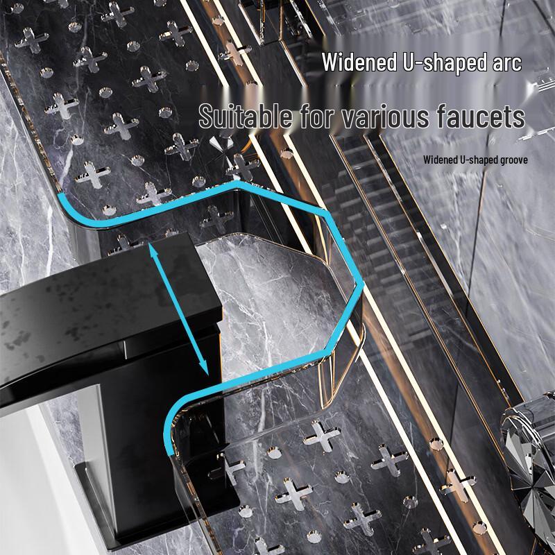 LISM Detachable Suction Cup Faucet Storage Rack