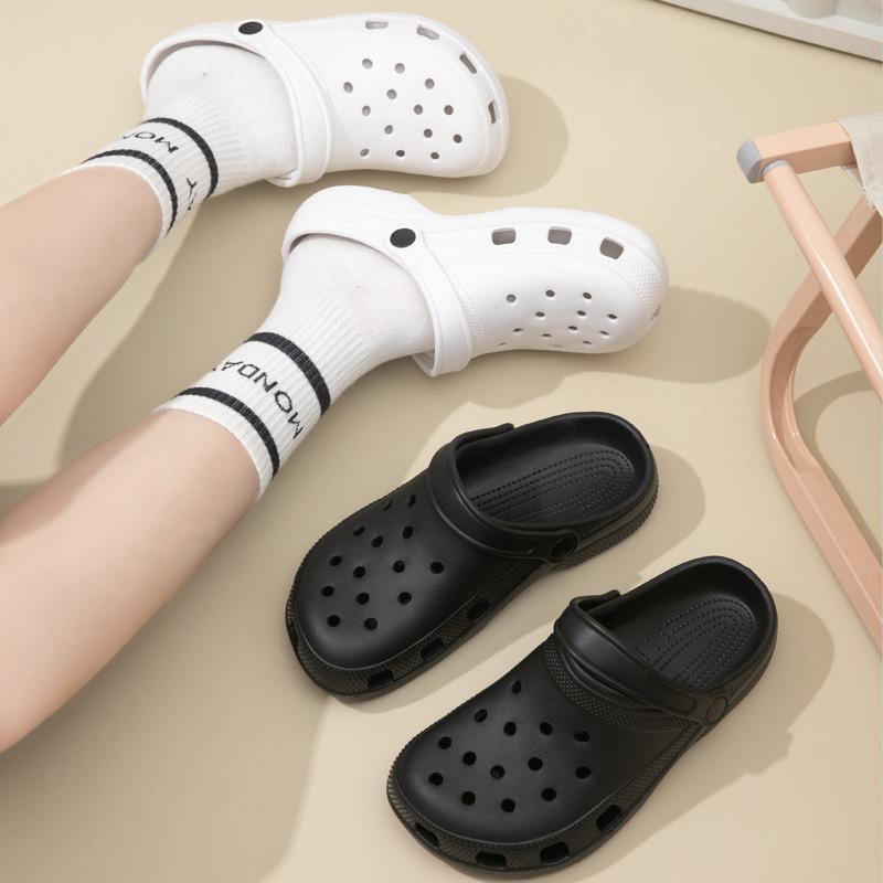 Men's simple style high quality large size cool slippers classic style garden shoes women's hole shoes children