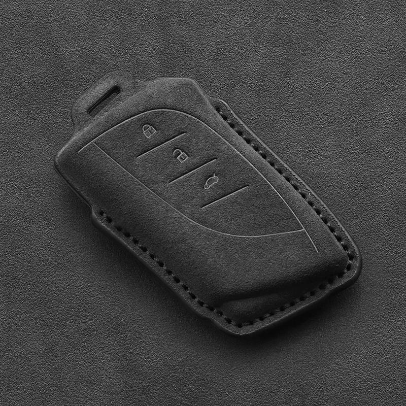 Interior Mouldings Leather Car Key Case For Lexus NX GS RX IS ES GX LX RC 200 250 350 LS 450H 300H 2017 2018 2019 2020 Suede Key