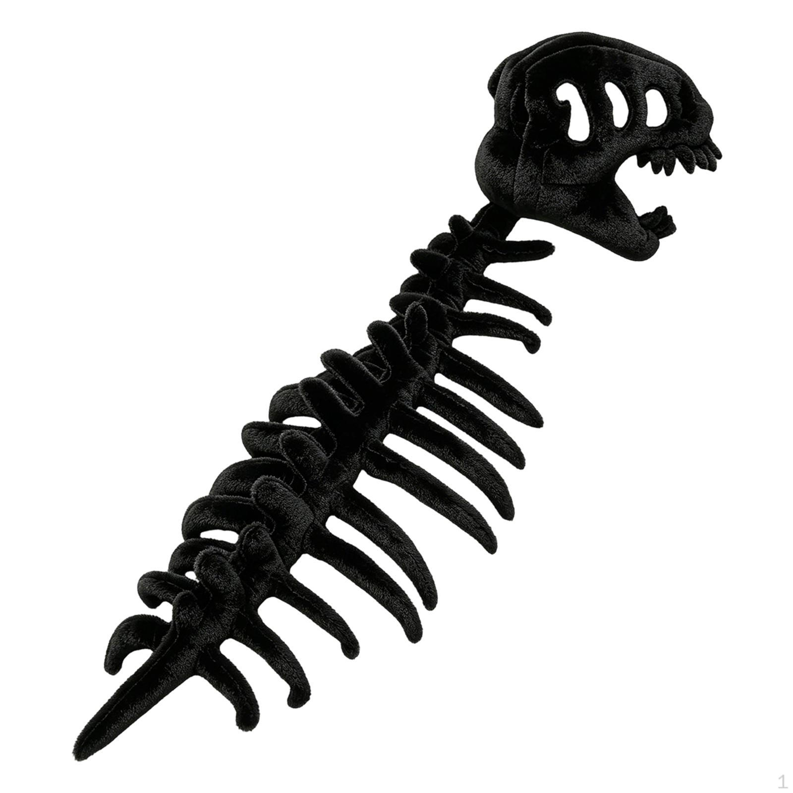 

3D Dinosaur Skeleton Costume for Halloween, Fancy Dress чорний