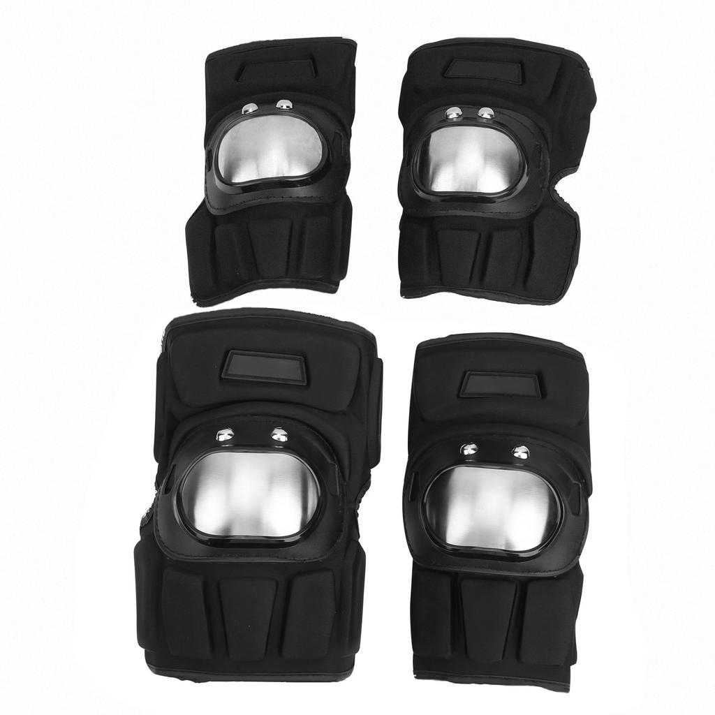 4Pcs Motorcycle Knee Elbow Guard Kit Protective Pads Outdoor Riding Support Brace Gear4Pcs Protection Gear