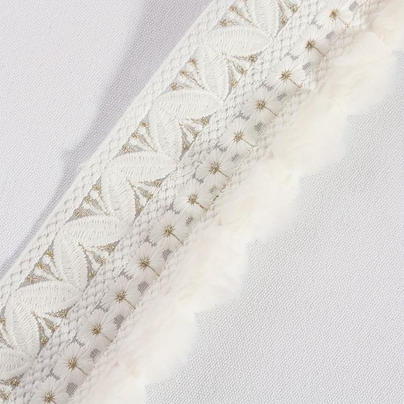 1m Band Mehrzweck Bekleidungszubehör Schal- und Kleidungsherstellung Pompom Quaste Plüschspitze Stickerei Niedlich Mehrfarbig