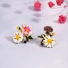 Colorful Daisy Asymmetric Flower Earrings for Women